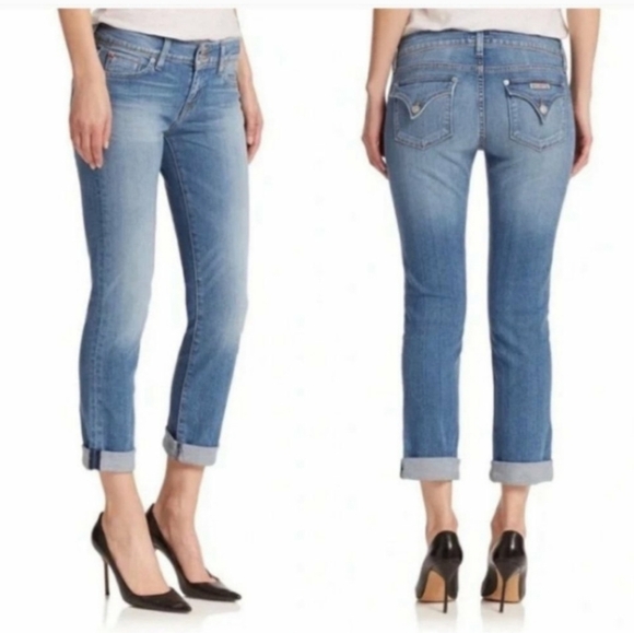 Hudson Jeans Denim - GINNY HUDSON STRAIGHT LIGHTWASHED CUFFED